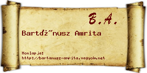 Bartánusz Amrita névjegykártya